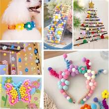 迷你绒球 10 毫米彩色绒球 1 厘米柔软毛绒球 适用于 DIY 艺术工艺品项目用品派对家居装饰 300 个（20 克） - 彩色 - 查看 10