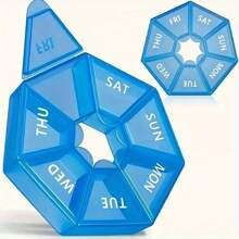 1 pièce Boîte organisatrice de mini-pilules de 7 jours, boîte de rangement hebdomadaire pour médicaments en plastique à compartiments multiples et scellée, portable