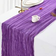 120-Inch (10ft/304.8cm) Purple Easter Cheese Cloth Bohemian Country Cheesecloth Tablecloth, Spring Decor For Weddings, Parties, Birthdays, Home - Multicolor - View 35