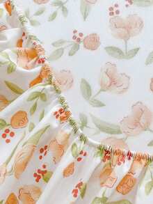 3PCS Skin-Friendly, Wear-Resistant, Fixed, Non-Slip, 360-Degree Wrapped Mattress Cover Printed Bed Skirt Newitory Student Bunk Bed Mattress Protector, No Fluorescent Agent, Can Be Slept Naked Skin-Friendly Sweat Absorption Moisture-Proof Soft Hand