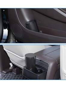 1 Set Cup Shaped Car Trash Can, Wall Mounted Garbage Container With Lid & Trash Bag, Cute & Practical Automotive Trash Can & Garbage Bags, Car Interior Decoration, Auto Organizer