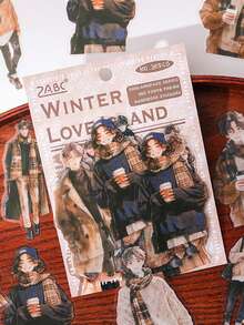 4pcs Shulan Step Series Sticker Pack, Various Themed Boy Styles, Transparent PET Planner Sticker Set Perfect For DIY Scrapbooking, Stamping & Accessory - one-size - View 6