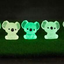 5/10/20/30pcs Luminous Mini Resin Koala Miniature Figures Tiny Koala For DIY Garden Micro Landscape Aquarium Plants Ornament Decoration Party(Random Color),Resin Animals,Koala,Mini Animals