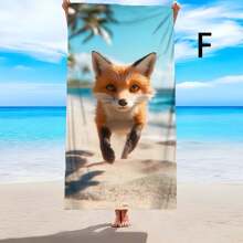 1 Pc Creative Popular Printed Beach Towel, Soft & Comfortable, Lightweight, Sand Proof, Super Absorbent Beach Blanket, Suitable For Travel, Swimming, Surfing, Yoga, Camping, Sunbathing, Beach Accessories, Outdoor Travel Essential Gift