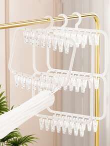 قطعة واحدة من شماعة ملابس الأطفال غير انزلاقية وبلا غرز، مع مشابك بأشكال كرتونية، رف ملابس للأطفال، منظم خزانة، هدية عيد ميلاد/عيد ميلاد، موثوق بها للأمهات، حامل جوارب