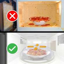 Magnetic Microwave Cover For  | Clear Microwave Splatter Cover | Microwave Plate Cover With Steam Vents | Dish Cover | Dishwasher Safe | Orange - 1 - View 3
