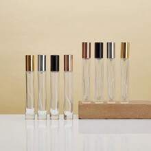 1pcPersonalized Name Customized Perfume Glass Bottle Empty Bottle With Lid Transparent Press Spray Bottle Perfume Portable Travel