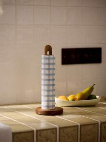 Cirelle 1 pieza Soporte de madera para rollo de toallas de papel, dispensador de pared para rollo de tejidos, estante de almacenamiento para película adherente y bolsas de plástico en la cocina, uso en cocina, esenciales de cocina Rama, uso en fiestas, comedor familiar, suministros para restaurantes de alta gama, regalo de inauguración de casa