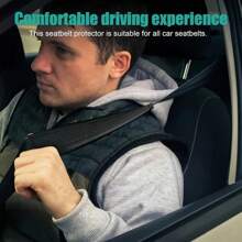 1 pièce Housse de ceinture de sécurité de voiture en PU gaufré, accessoires intérieurs automobiles universels toutes saisons