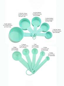 1 Set Of 10,Measuring Cups & Spoons Set,Kitchen Aid Measuring Cups And Spoons,Stackable Cups And Spoons,Kitchen Gadgets For Cooking & Baking