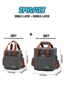 Gran bolsa aislada para el almuerzo, bolsa aislada portátil de gran capacidad, caja aislada portátil forrada para el almuerzo de la universidad, bolsa aislada para el almuerzo, esencial de viaje, picnic, al aire libre, escuela, trabajo, camping, oficina para niñas, niños, estudiantes, suministros escolares, artículos esenciales para la universidad, caja de almuerzo de vacaciones, bolsas de verano para comida al aire libre, bolsas de picnic y camping, regreso a la escuela