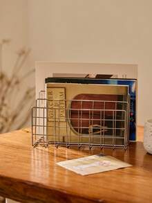 Cirelle 1 件北欧风格和复古风格书架，用于书桌存储和阅读，Rama 舒适家居，舒适家居，办公室/书房用品，返校使用，宿舍必需品 - 銀色 - 查看 2