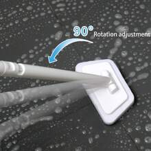 2 Set Of 8pcs Detachable Long Handled Bathtub Brushes (Black+Hite Handle+6 Replacement Sponges) Multi-Purpose Ceramic Tile Sponge Brushes, Glass Cleaning Brushes, Household Floor Brushes