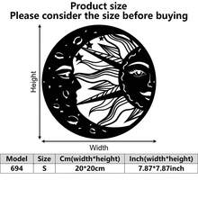 1 件太阳和月亮金属墙饰 - 神秘符号，非常适合家居和户外装饰，浪漫情人节或生日礼物，小屋和牧场风格，非常适合房间装饰 - 彩色 - 查看 21