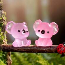 5/10/20/30pcs Luminous Mini Resin Koala Miniature Figures Tiny Koala For DIY Garden Micro Landscape Aquarium Plants Ornament Decoration Party(Random Color),Resin Animals,Koala,Mini Animals