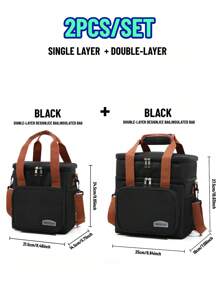 Gran bolsa aislada para el almuerzo, bolsa aislada portátil de gran capacidad, caja aislada portátil forrada para el almuerzo de la universidad, bolsa aislada para el almuerzo, esencial de viaje, picnic, al aire libre, escuela, trabajo, camping, oficina para niñas, niños, estudiantes, suministros escolares, artículos esenciales para la universidad, caja de almuerzo de vacaciones, bolsas de verano para comida al aire libre, bolsas de picnic y camping, regreso a la escuela