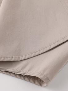 LEDUNTINO [Wiosna/Lato] Męska modna koszula cargo casualowa, styl sportowy, jednolity kolor zielony, świetny prezent dla męża/chłopaka, męska koszula z krótkim rękawem z klapami, guzikiem i kieszenią na suwak, odzież wiosenno-letnia dla mężczyzn