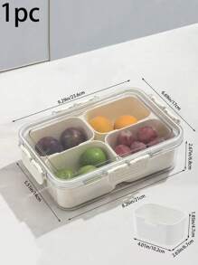 1 Stück Lebensmittel Aufbewahrungsbox mit luftdichtem Deckel, geeignet zum Aufbewahren von Süßigkeiten, Obst, Nüssen und Snacks. Hergestellt aus Materialien mit Frischhaltungsfunktion, verwendbar für Picknick am Strand, Partyeinstellung, Kühlschrankorganisation und mobilen Outdoor-Gebrauch. Einfache Lebensmittelsortierung und Erhaltung der Frische und Hygiene der Lebensmittel.