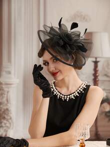 Fascinators Hat For Women Tea Party Headband Kentucky Derby Wedding Flower Mesh Hair Clip