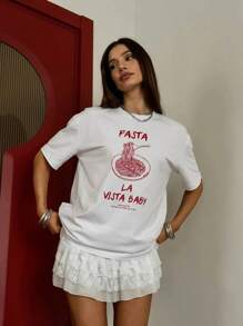 Camiseta Pasta La Vista BABY Estilosa  Várias Cores Básica Lançamento 100% Algodão