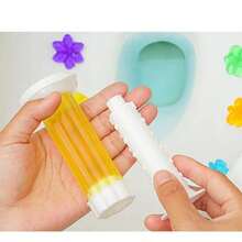 84/14 Floral Toilet Cleaning Gel - Air Freshener, Effective Deodorizer, Long-Lasting Fragrance, Suitable For Bathroom And Toilet, 6 Color & Scent Options, Printed Toilet Cleaning Gel, Floral Toilet Odor Eliminator (1 Sheet Contains 14 Flowers) - Solid Color - View 5