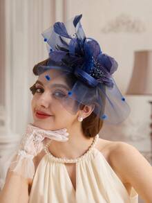 1Pc Fascinators Hats For Women Fancy Tea Party Hats Kentucky Derby Hats Hair Clip For Wedding Party Church Hats