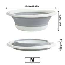 1pc Foldable Silicone Basin, Portable Collapsible Washbasin For Face Washing, Vegetable Washing, Foot Soaking, Multi-Purpose, Suitable For Dorm