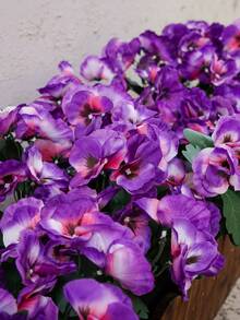 1 件/3 件，人造塑料花，三色堇雏菊，适用于家庭厨房、婚礼派对场景布置、花园餐桌中心装饰，室内外均可 - 彩色 - 查看 6