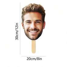 Custom Big Head Cutout On A Stick, Personalized Big Head, Fat Heads, Fun Face, Face On A Stick Cutouts, Party Fun, Party Decor, Upload Your Own Photo, Cardstock - Multicolor - View 6