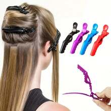5/10 Pcs Bright And Colorful Plastic Hair Clips, Women's Alligator Clips - Wide Teeth And Double Hinge Design, Salon Quality Styling Segmenting Clips - Suitable For All Hair Styles, Hair Styling Tools, Durable Plastic Clips, Alligator Clips