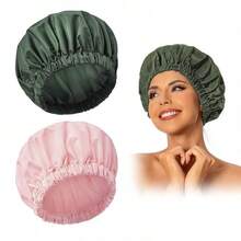 Shower Caps - Pink & Green - View 2