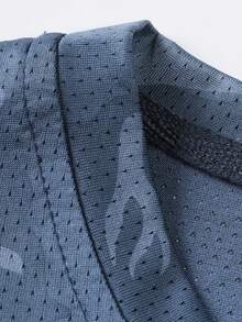 4pcs Men's Short Sleeve Camouflage T-Shirts, Ice Silk Material For Summer Basketball, Running, Half-Sleeve