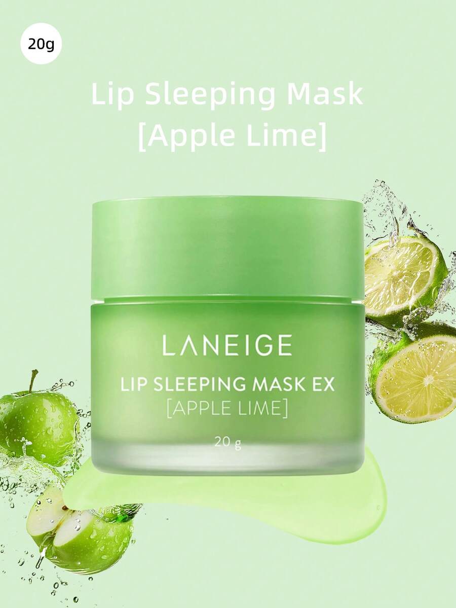 Laneige K-Beauty 20g 唇部睡眠面膜 滋養保濕 維生素C、穆魯穆魯油與乳木果油、抗氧化,適用脫皮乾燥唇部,簡約時尚實用多功能,唇部護理,蘋果青檸 - Apple Lime - 查看 1