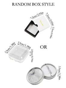 S925纯银镀铂金心形1克拉仿钻女士戒指，随机盒装款式 - 銀色 - 查看 6