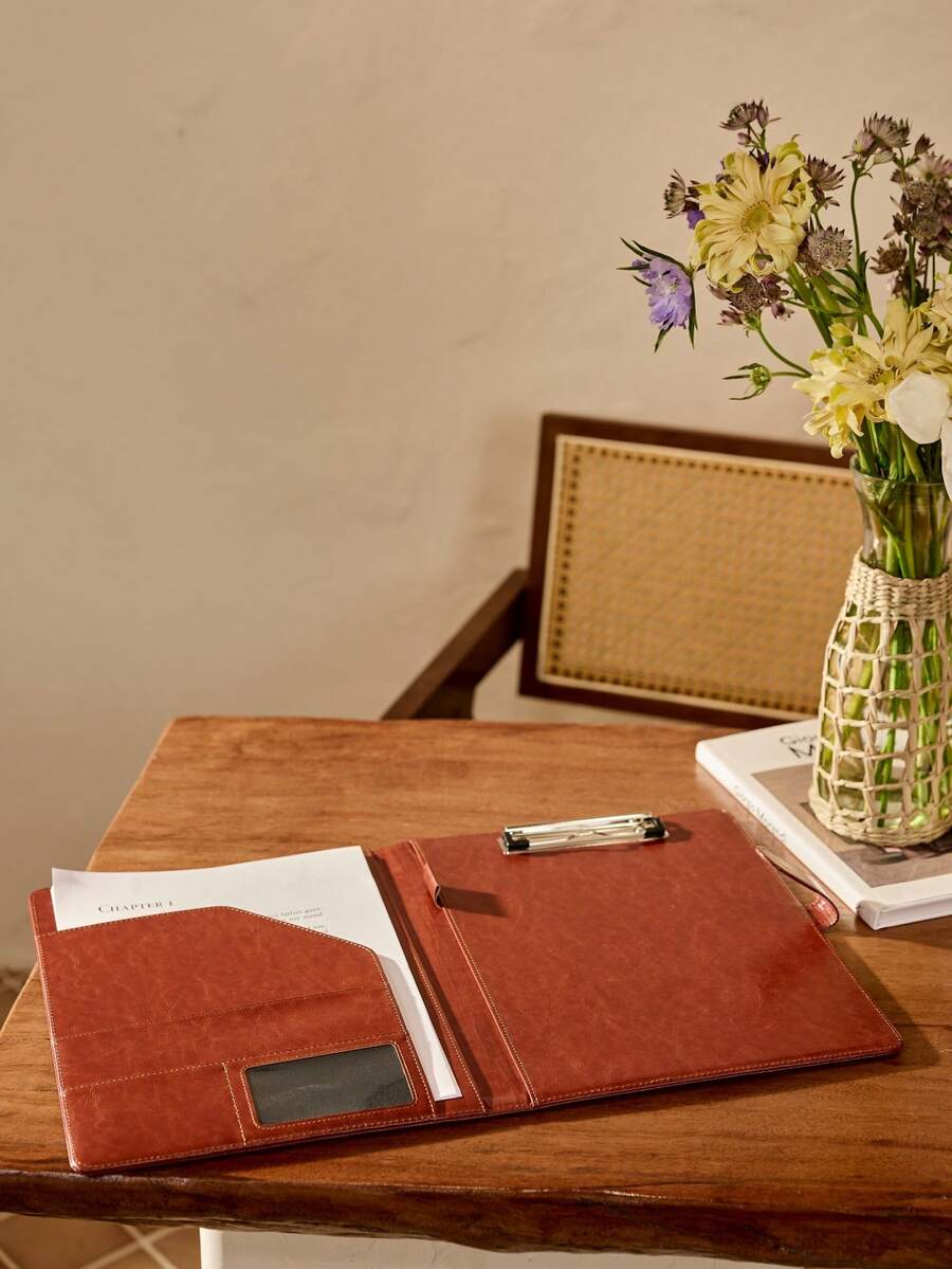 Cirelle Professional Padfolio With Clipboard, Faux Leather Portfolio Folder Binder, Legal Pad Holder For A4 Letter Notepad, Interview Resume, Writing Pad, Ideal Organizer For Business Office Conference, Rama Comfort Home,Cozy Home, Biz Trip Use, Holiday Vacation Use, Back To School Use,Back To School,School Supplies - Multicolor - View 1