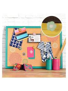 花朵图钉，用于地图、软木板照片展示、办公室和家居的刺绣多色花朵图钉，可爱的花朵深色、浅色图钉，金属平头图钉 - 均碼 - 查看 5