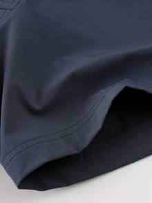 LEDUNTINO [Spring/Summer] Men's Fashion Casual Cargo Shirt, Sports Style, Solid Green Color, Great Gift For Husband Or Boyfriend, Men's Short Sleeve Shirt With Lapel, Button, And Zipper Pocket, Spring Summer Men's Clothing - Blue - View 8