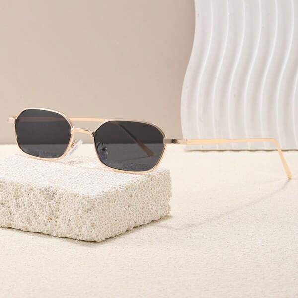 Gafas de moda con marco pequeño de polígono personalizadas, adecuadas para el comercio electrónico transfronterizo europeo y americano e influencers de redes sociales