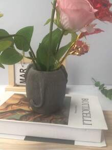 1pc Resin Cute Elephant Planter Money-Attracting Elephant Planter Succulent Home Decor Accent Piece Vase Room Decor Flower Vase Glass Vase