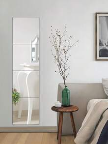 2/4/8pcs Of Square Mirror Wall Stickers, 2mm Thick Acrylic Material 3D Mirror Wall Tiles, Suitable For Living Room, Bedroom, Kitchen, Bathroom. Home Decor Back To School Room Decor School Supplies - Multicolor - View 7