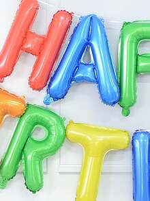 Bộ bóng bay sinh nhật màu kẹo 16 inch - 13 quả, chữ 'H' màu đỏ riêng lẻ, Giáng sinh - Nhiều màu - Xem 2