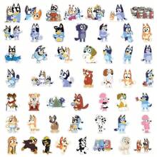 Bluey 50pcs Sticker Set - Non-Repeating Designs, And Fun Stickers, Perfect For Decorating Laptops, Water Bottles, Scrapbooks, And More, Vibrant -Themed Collection, Great For Fans And Collectors,50 Stickers,Theme Stickers,Mocha Stickers