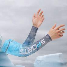 1 par de mangas de protección solar para deportes al aire libre para hombres y mujeres, guardias de brazo elásticos con protección UV de color degradado, mangas de enfriamiento para el brazo, adecuados para ocio al aire libre, golf, ciclismo, running, conducción, regalos.