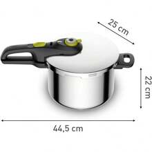 Pressure Cooker Stainless Steel, Silver - 6 L New - View 2