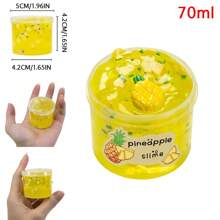 Kit de Slime Crocante e Cristalino de 67g - Sabores de Cereja, Pêssego e Abacaxi, Argila de Gelatina Macia e Não Pegajosa para Festa, Natal, Aniversário, Brinquedo Aliviador de Estresse, Prêmios para Sala de Aula Elementar