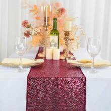 2 Stücke blaue Pailletten-Tischdecke 30 cm x 180 cm, glitzernde Party-Tischdecke geeignet für Hochzeit, Bridal-Shower, Geburtstag, Abschlussfeier, Bankett, Restaurant, Hotel Dekoration