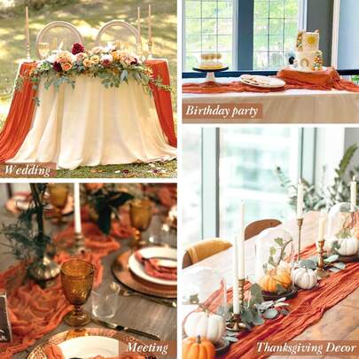 1入法式波西米亞風格幾何網紗桌布，透明雪紡桌巾，適用於婚禮、生日或度假派對蛋糕桌裝飾，浪漫桌布，米色