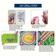 6pcs Diamond Art Refrigerator Magnets, Colorful Owl Diamond Painting Decor DIY Diamond Painting Magnet Set For DIY Crafts Gifts Fridge/Mailbox Decoration