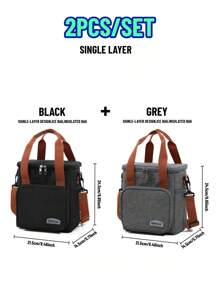 Gran bolsa aislada para el almuerzo, bolsa aislada portátil de gran capacidad, caja aislada portátil forrada para el almuerzo de la universidad, bolsa aislada para el almuerzo, esencial de viaje, picnic, al aire libre, escuela, trabajo, camping, oficina para niñas, niños, estudiantes, suministros escolares, artículos esenciales para la universidad, caja de almuerzo de vacaciones, bolsas de verano para comida al aire libre, bolsas de picnic y camping, regreso a la escuela