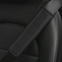 1 pièce Housse de ceinture de sécurité de voiture en PU gaufré, accessoires intérieurs automobiles universels toutes saisons